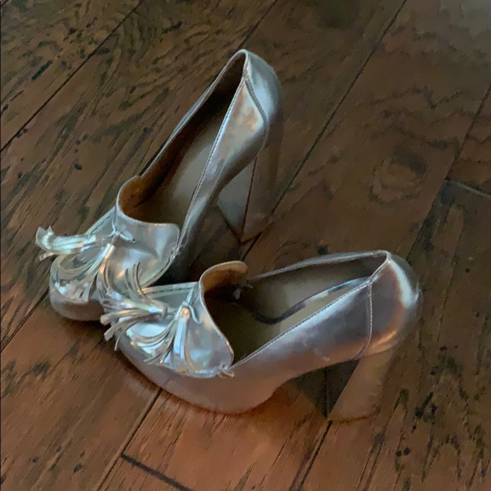 TopShop Premium silver platform shoes. Worn once